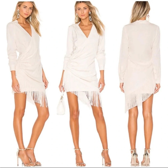 $328 L'ACADEMIE SILKY FRINGE ROYCE DRESS LPA FOR LOVE LEMONS STONE COLD FOX BOHO - Picture 2 of 15